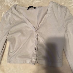 Shein button up cropped top